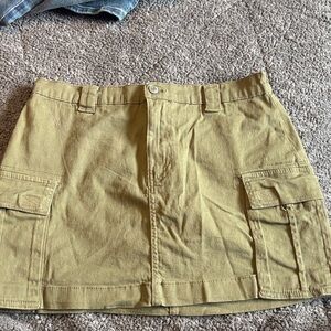 Bluenotes Olive Utility Mini Skirt